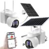 Zewnętrzna kamera solarna HD obiektyw 4MP na kartę SIM 4G LTE