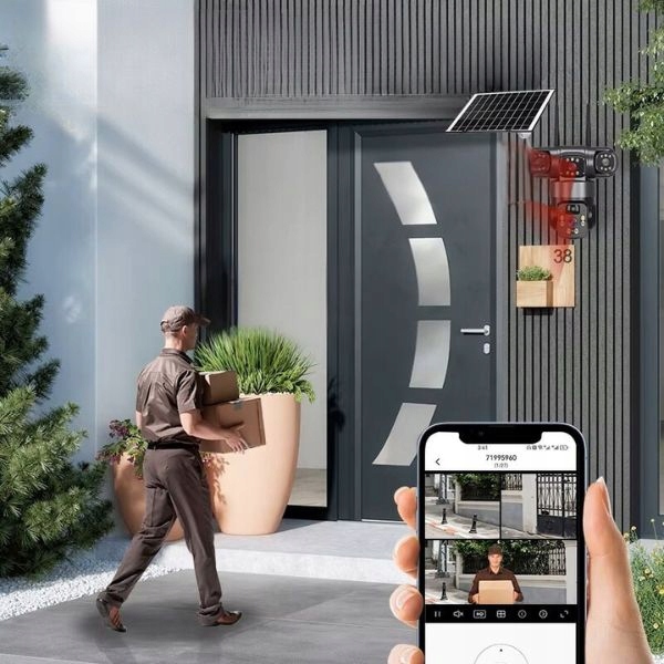 Zewnętrzna kamera solarna 4K HD dwa obiektywy 4MP Karta SIM 4G LTE - obrazek 9