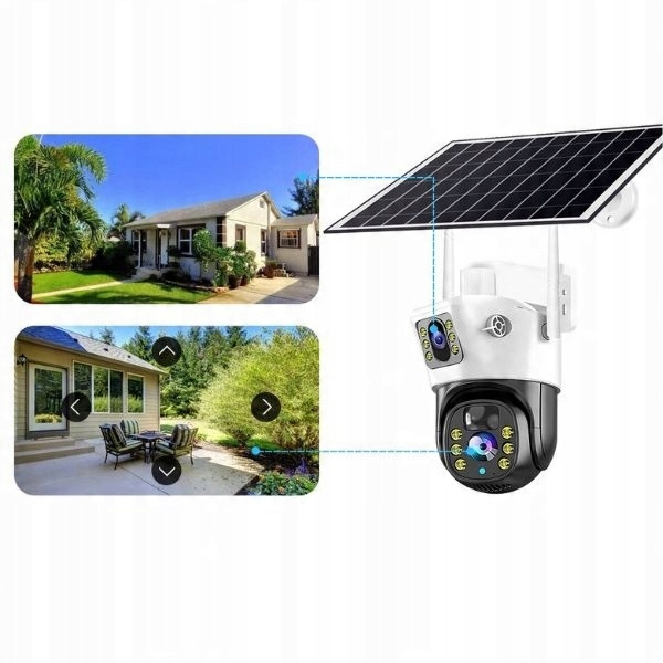 Zewnętrzna kamera solarna HD dwa obiektywy 8MP Karta SIM 4G LTE - obrazek 6