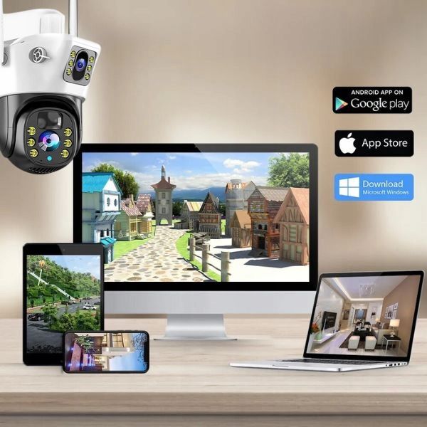 Zewnętrzna kamera solarna HD dwa obiektywy 8MP Karta SIM 4G LTE - obrazek 10