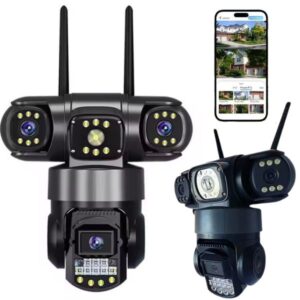 Potrójna kamera zewnętrzna 15MP obrotowa Wifi HD