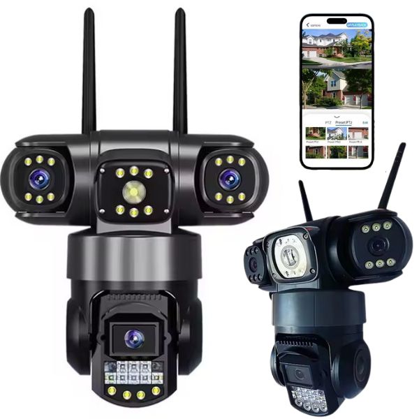 Potrójna kamera zewnętrzna 15MP obrotowa Wifi HD