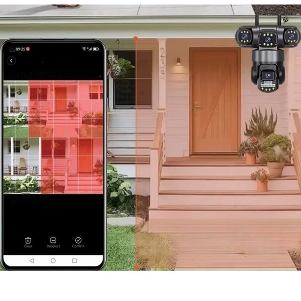 Potrójna kamera zewnętrzna 15MP obrotowa Wifi HD - obrazek 4