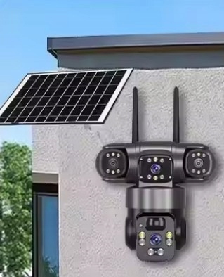 Zewnętrzna kamera solarna 4K HD dwa obiektywy 4MP Karta SIM 4G LTE - obrazek 2