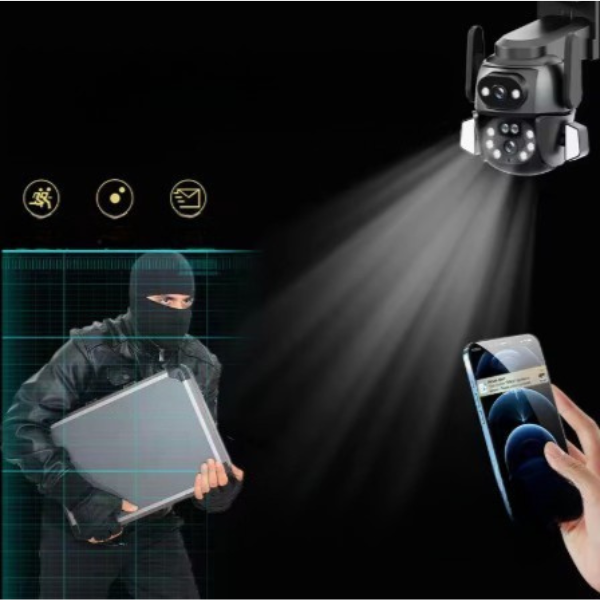 Zewnętrzna kamera Smart dwa obiektywy 4MP HD 5xZOOM WIFI + Doświetlenie - obrazek 7