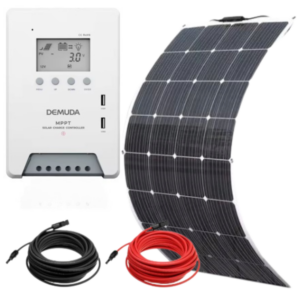 Elastyczny Panel Solarny Fotowoltaiczny 200W + regulator napięcia MPPT 30A