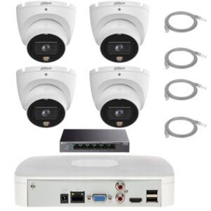 Zestaw Monitoringu Dahua –4 Kamery 6 MPDual Light Rejestrator NVR2104-S3 4 KANAŁY DAHUA PoE