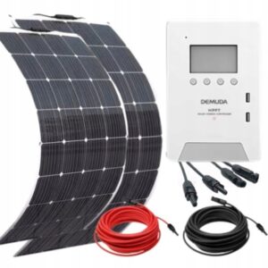 2 x Elastyczny Panel Solarny 250W + regulator napięcia MPPT 30A